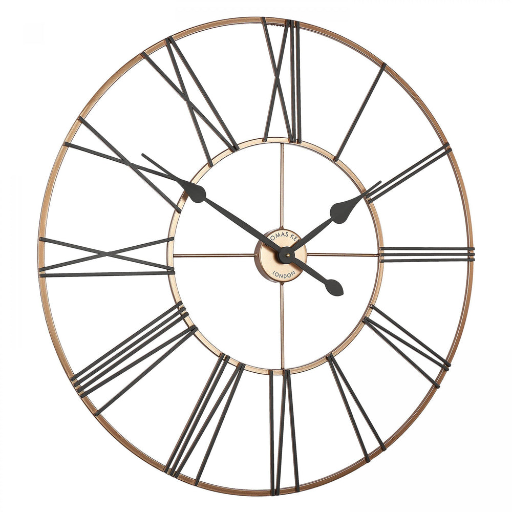 Thomas Kent London. Summer House Black & Copper Wall Clock Indoor/Outdoor - TheArtistsQuarter
