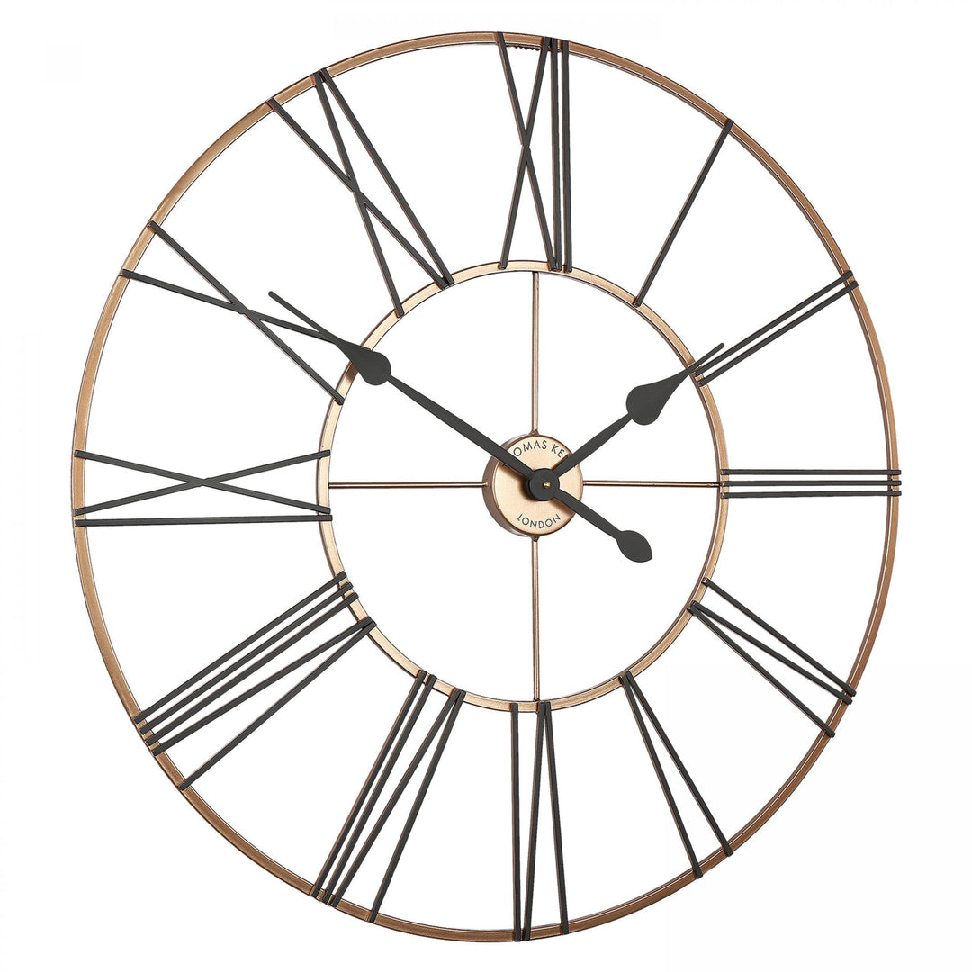 Thomas Kent London. Summer House Black & Copper Wall Clock Indoor/Outdoor - TheArtistsQuarter