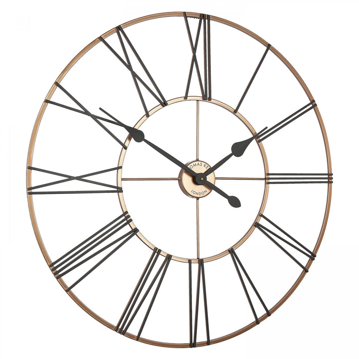 Thomas Kent London. Summer House Black & Copper Wall Clock Indoor/Outdoor - TheArtistsQuarter