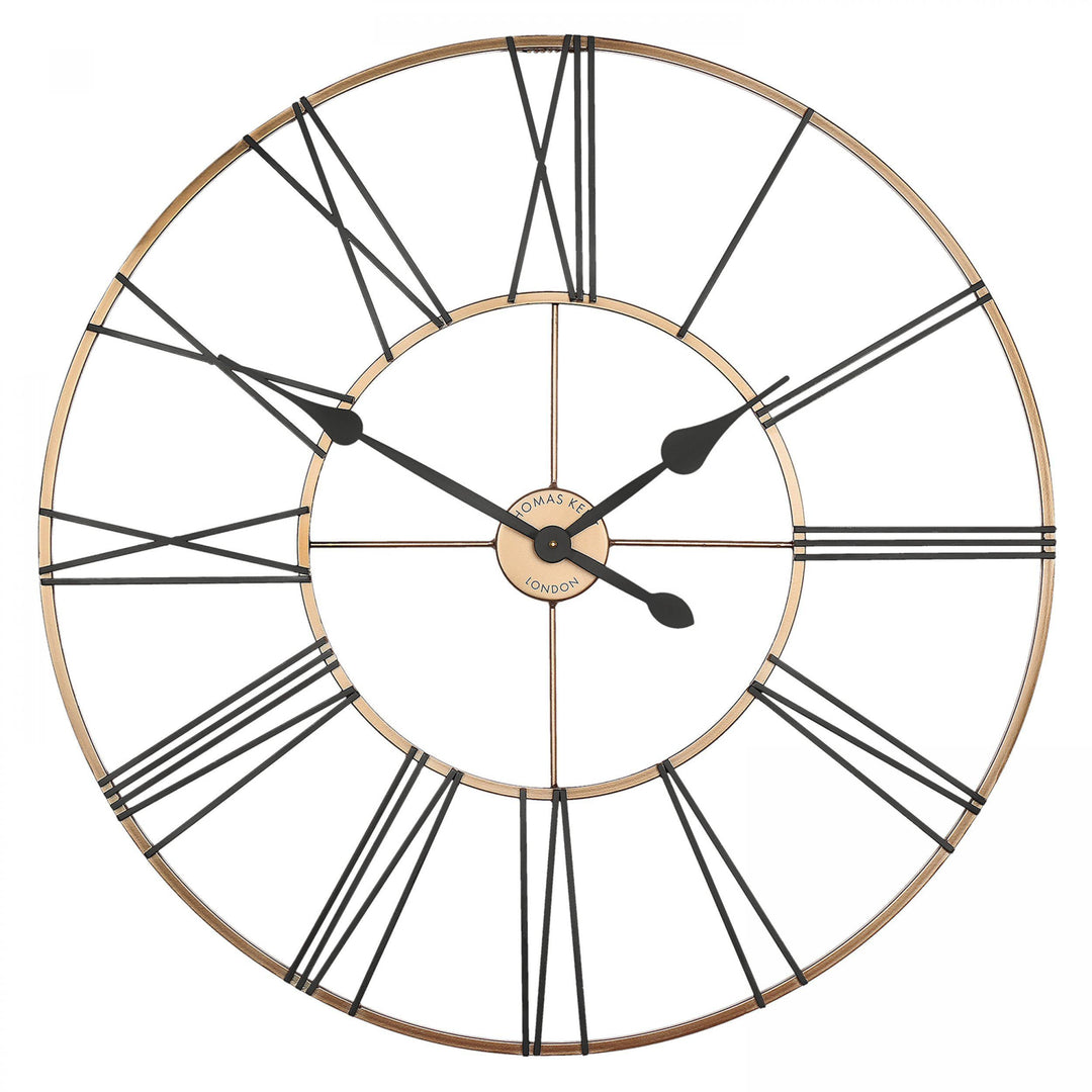 Thomas Kent London. Summer House Black & Copper Wall Clock Indoor/Outdoor - TheArtistsQuarter