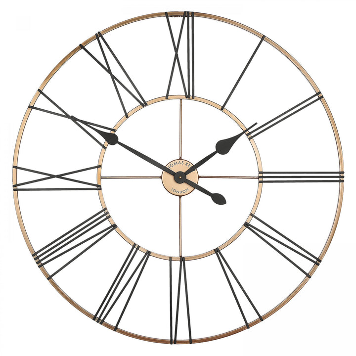Thomas Kent London. Summer House Black & Copper Wall Clock Indoor/Outdoor - TheArtistsQuarter