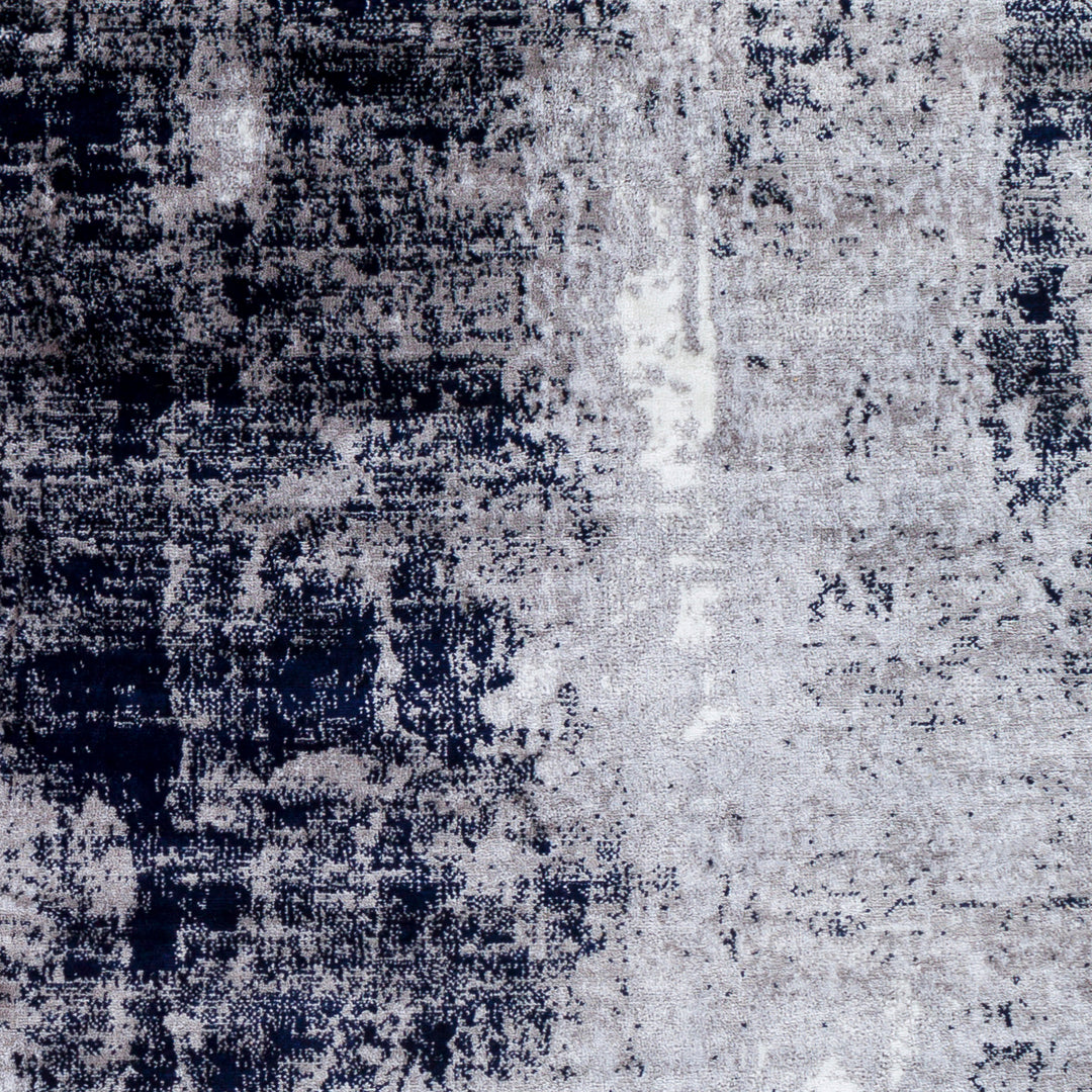 Wanderlust Abstract Marble Rug Black - TheArtistsQuarter