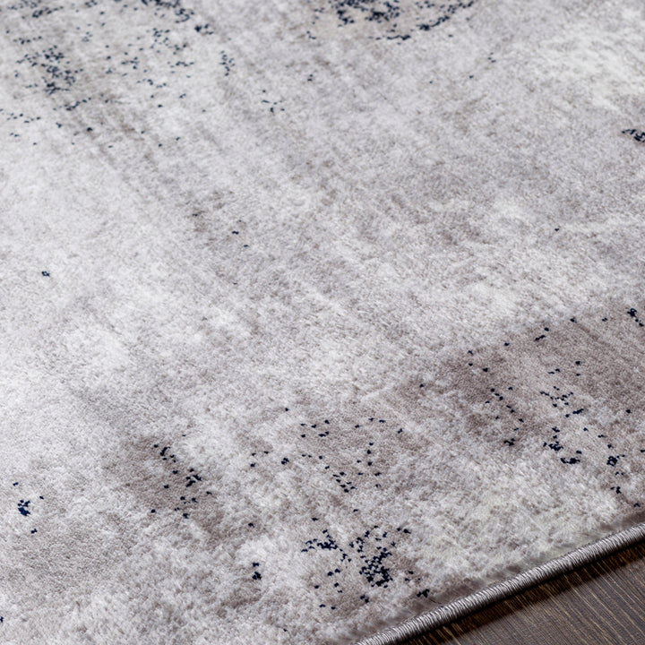 Wanderlust Abstract Marble Rug Black - TheArtistsQuarter