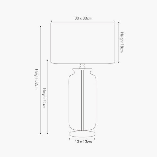 Vivienne Lustre Ombre Glass Table Lamp *AWAITING STOCK* - TheArtistsQuarter