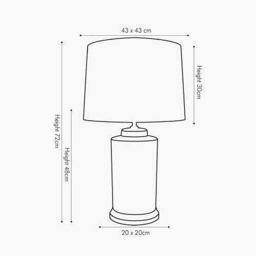 Aris Tall Grey and White Geo Pattern Table Lamp - TheArtistsQuarter