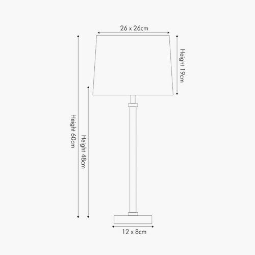 Hilton Satin Silver Metal Candlestick Table Lamp - TheArtistsQuarter