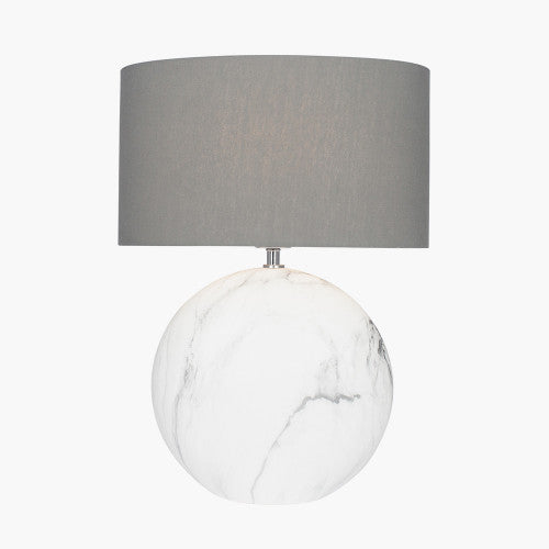 Crestola Large Marble Effect Ceramic Table Lamp - TheArtistsQuarter