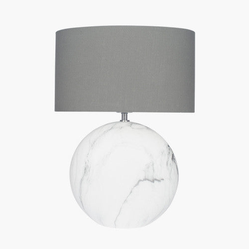 Crestola Large Marble Effect Ceramic Table Lamp - TheArtistsQuarter