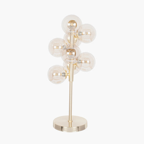 Vecchio Lustre Glass Orb and Gold Metal Table Lamp - TheArtistsQuarter