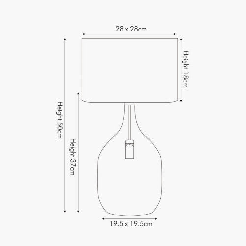 Stellar Mercurial Glass Dual Light Table Lamp - TheArtistsQuarter