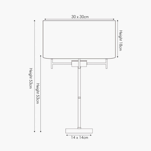 Plaza Silver 3 Light Metal Table Lamp - TheArtistsQuarter