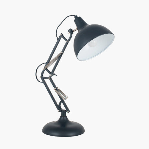 Alonzo Matt Black Metal Angled Task Table Lamp - TheArtistsQuarter