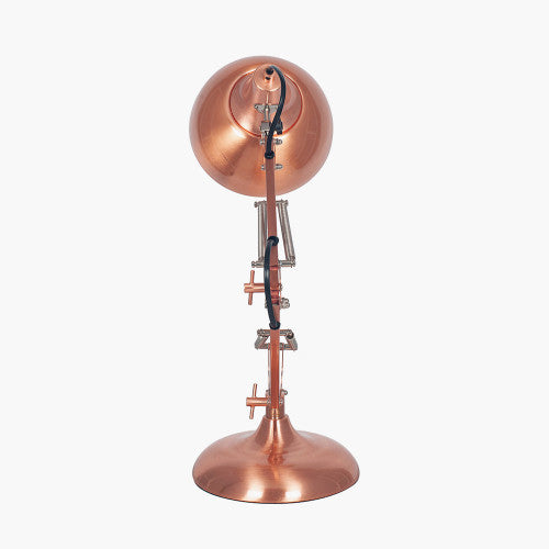 Alonzo Brushed Copper Metal Angled Task Table Lamp - TheArtistsQuarter