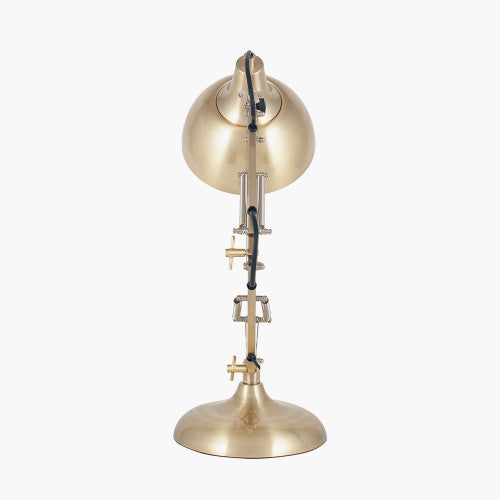 Alonzo Brushed Brass Metal Angled Task Table Lamp - TheArtistsQuarter