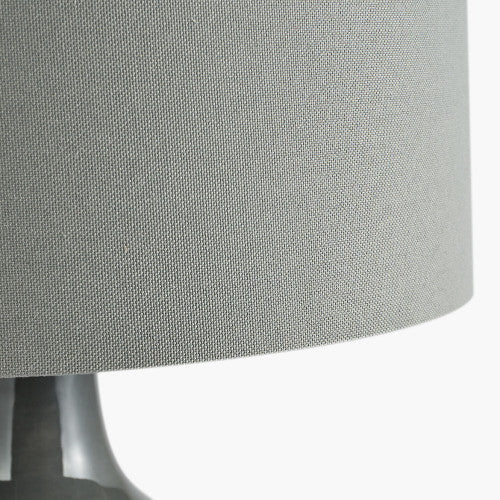 Poiret Grey Art Deco Detail Ceramic Table Lamp - TheArtistsQuarter