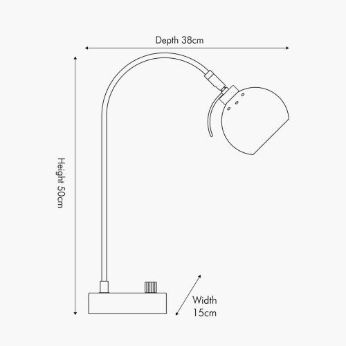 Feliciani Brushed Silver Metal and White Marble Task Lamp - TheArtistsQuarter