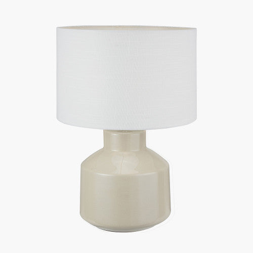 Nora Cream Crackle Effect Table Lamp *AWAITING STOCK* - TheArtistsQuarter