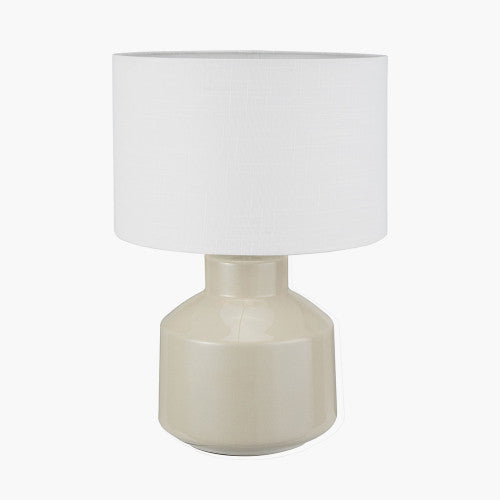 Nora Cream Crackle Effect Table Lamp *AWAITING STOCK* - TheArtistsQuarter