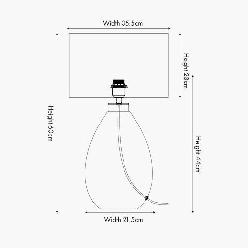 Beja Organic Shape Tall Clear Bubble Glass Table Lamp - TheArtistsQuarter