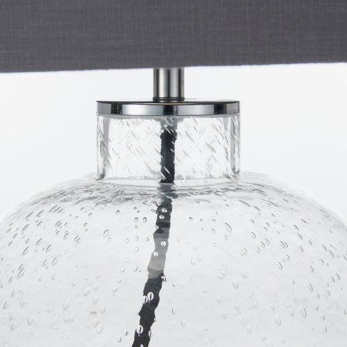 Beja Organic Shape Clear Bubble Glass Table Lamp - TheArtistsQuarter