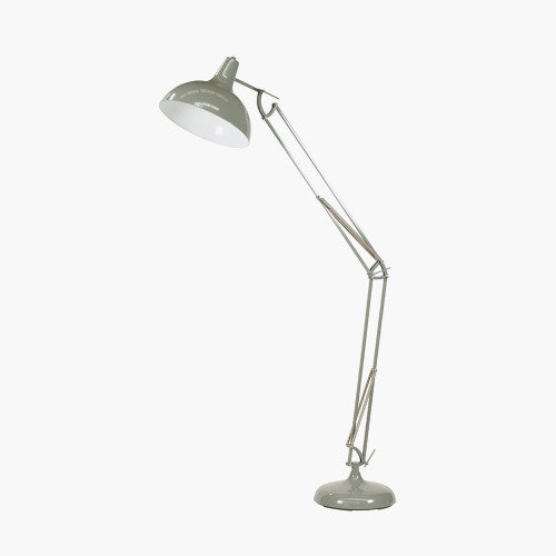 Alonzo Grey Painted Oversize Task Floor Lamp - TheArtistsQuarter