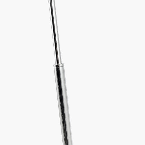 Monroe Smoke Glass and Silver Metal Waisted Floor Lamp - TheArtistsQuarter