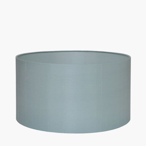 Zara 35cm Duck Egg Silk Lined Cylinder Shade - TheArtistsQuarter