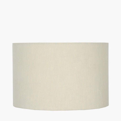 Lino 35cm Cream Self Lined Linen Drum Shade - TheArtistsQuarter