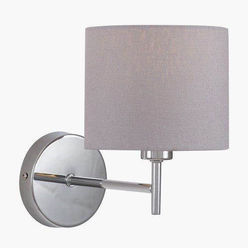 Plaza Silver Metal Straight Arm Wall Light - TheArtistsQuarter