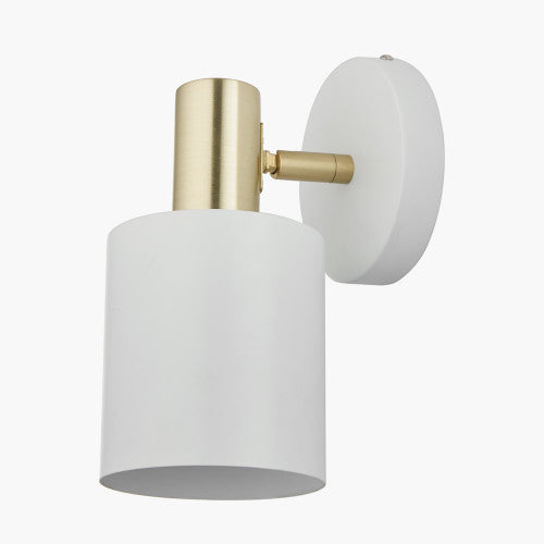 Biba White and Gold Retro Wall Light - TheArtistsQuarter