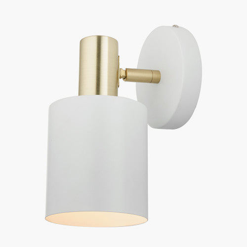 Biba White and Gold Retro Wall Light - TheArtistsQuarter