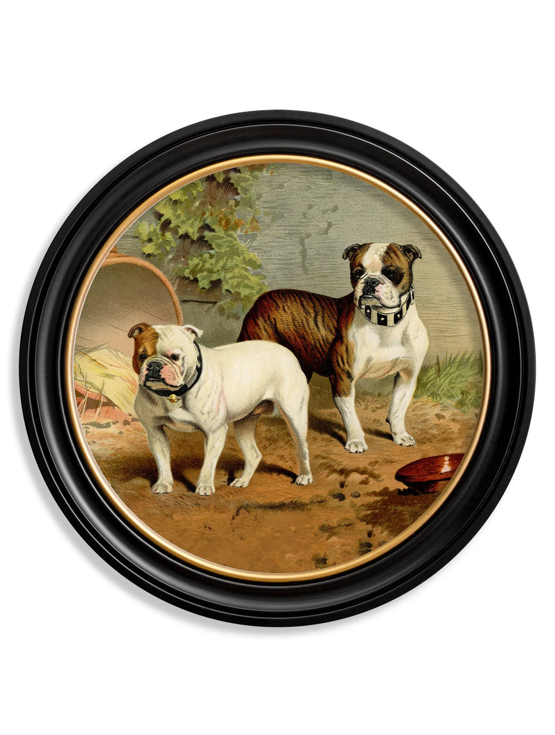 c.1881 Dogs - Round Frame - TheArtistsQuarter