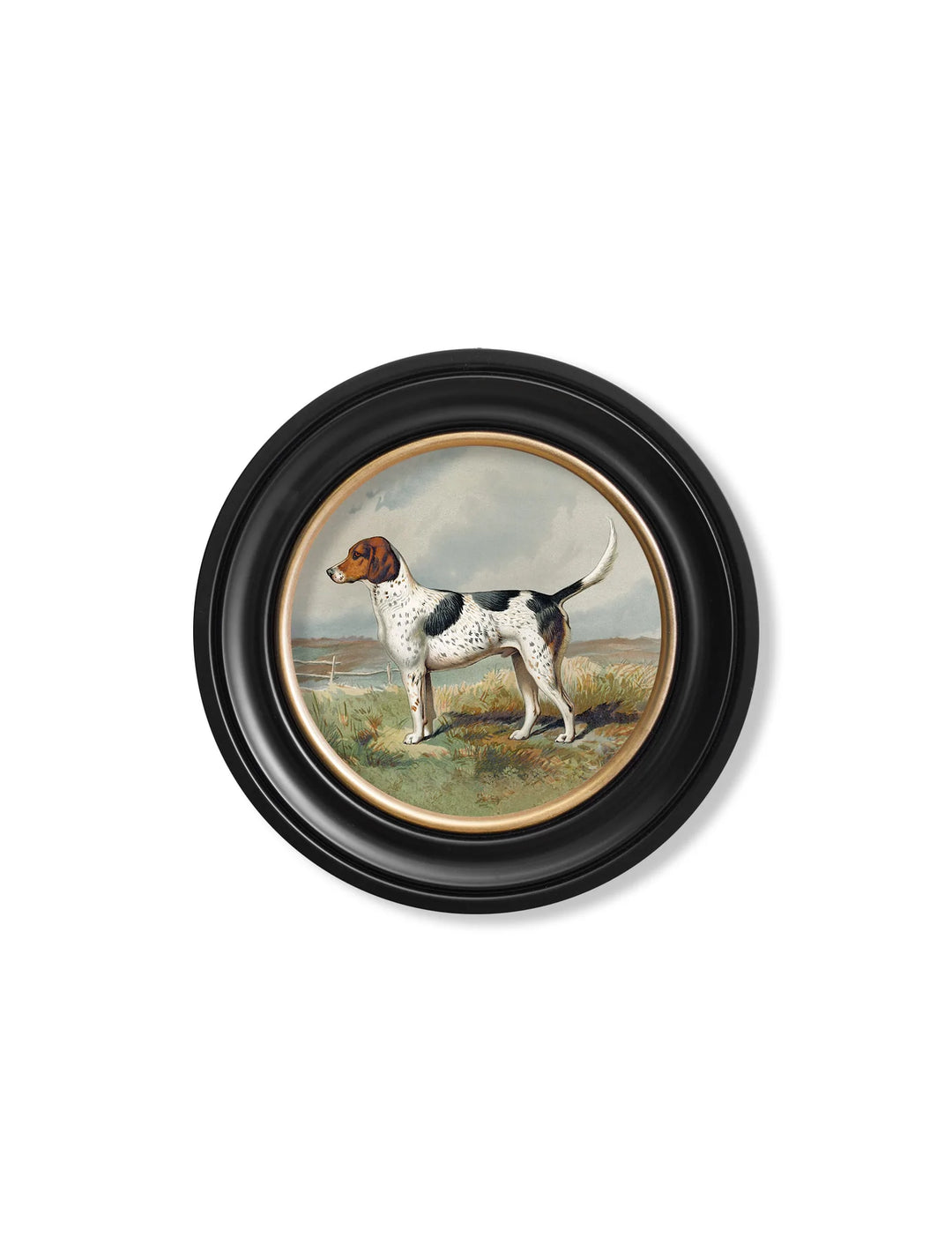 c.1881 Gun Dogs - Round Frame - TheArtistsQuarter