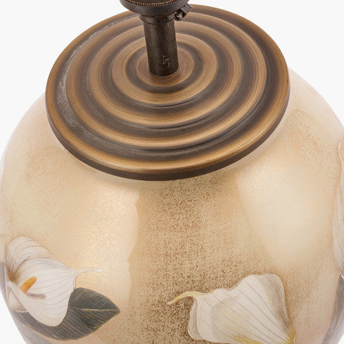 Jenny Worrall 35cm RHS Arum Lilly Medium Glass Table Lamp Base *STOCK DUE* - TheArtistsQuarter