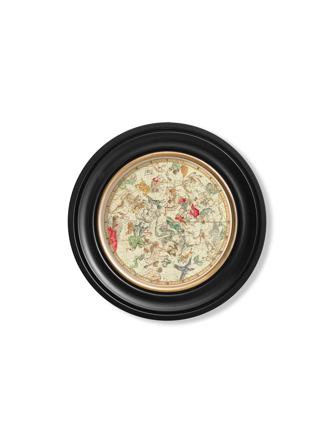 c.1820 Map of Constellations - Round Frame - TheArtistsQuarter