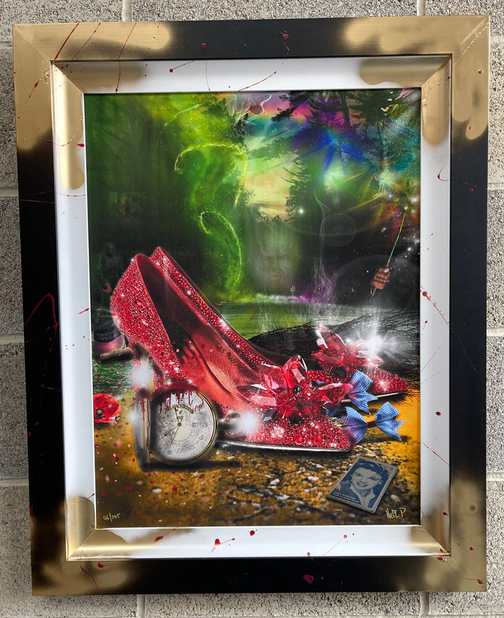 Ruby Slippers Hand Embellished Print by Neil Pengelly *THREE WEEK DELIVERY* - TheArtistsQuarter